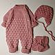  Вязаный комплект, рост 62 см. Комбинезоны детские. knitting for kids. Ярмарка Мастеров.  Фото №4