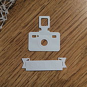 Материалы для творчества handmade. Livemaster - original item !Cutting for scrapbooking-Camera-and-smile design cardboard. Handmade.