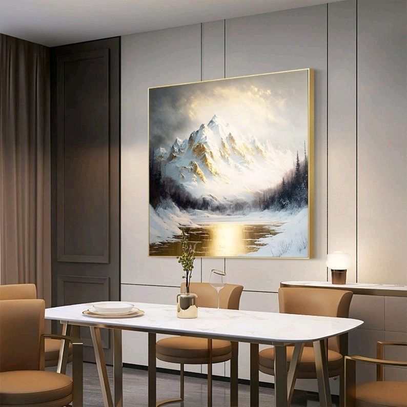 Картина маслом снежные горы Заказать картину Картина горный пейзаж в ...