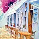 Painting Greece city street of peace. Painting in the Greek style houses are white. Pictures. Olga Ermakova art. My Livemaster. Фото №5