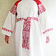 Russian embroidered dress 'miloslava', People\\\'s shirts, Starominskaya,  Фото №1