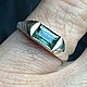 Мужское кольцо с зеленым негретым Сапфиром (1,24ct) Серебро. Кольца. Ведические кольца драгоценные камни (bauroom). Ярмарка Мастеров.  Фото №4