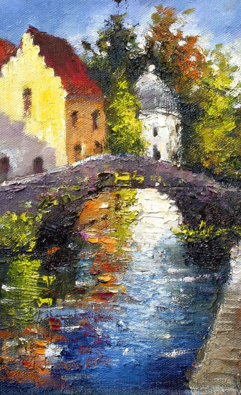 Картина маслом Летний дворик 20 х 31 см купить в интернет-магазине ...