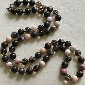 Auralite beads from auralite with rock crystal