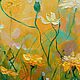 Pintura paisaje de verano pintura amarilla color amarillo Prado florido. Pictures. paintmart (oikos). Ярмарка Мастеров.  Фото №6
