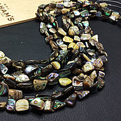 Материалы для творчества handmade. Livemaster - original item Haliotis Paua beads 13h10mm thread 20 cm. Handmade.