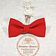 Red bow tie for groom handmade, Butterflies, St. Petersburg,  Фото №1