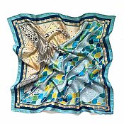 Шелковый платок "Алые паруса" от Ginkgo Scarfs