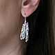 Crumpled earrings, silver earrings, broach earrings 2022. Earrings. Irina Moro. My Livemaster. Фото №4