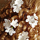 Шпильки в прическу невесты с  белыми цветами, Украшения для причесок, Самара,  Фото №1