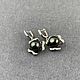 Серьги с темным жемчугом 3,61 ct. Серьги классические. AMG. Ярмарка Мастеров.  Фото №4