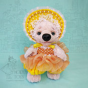 Куклы и игрушки handmade. Livemaster - original item Teddy bear Lada in a yellow outfit and hat. Handmade.