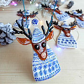 Сувениры и подарки handmade. Livemaster - original item Reindeer. Glass Fusing. Christmas decor. Handmade.