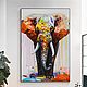 Современные картины маслом Яркая картина со Слоном на заказ Слон в дом, Картины, Москва,  Фото №1