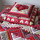 Patchwork pattern is made with consideration of superposition of two pillows on top of each other