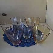Винтаж handmade. Livemaster - original item Vintage: Shot glasses, Czechoslovakia, colored glass.. Handmade.
