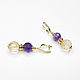 Order Earrings with amethyst and citrine, gold earrings with stones. Irina Moro. Livemaster. . Earrings Фото №3