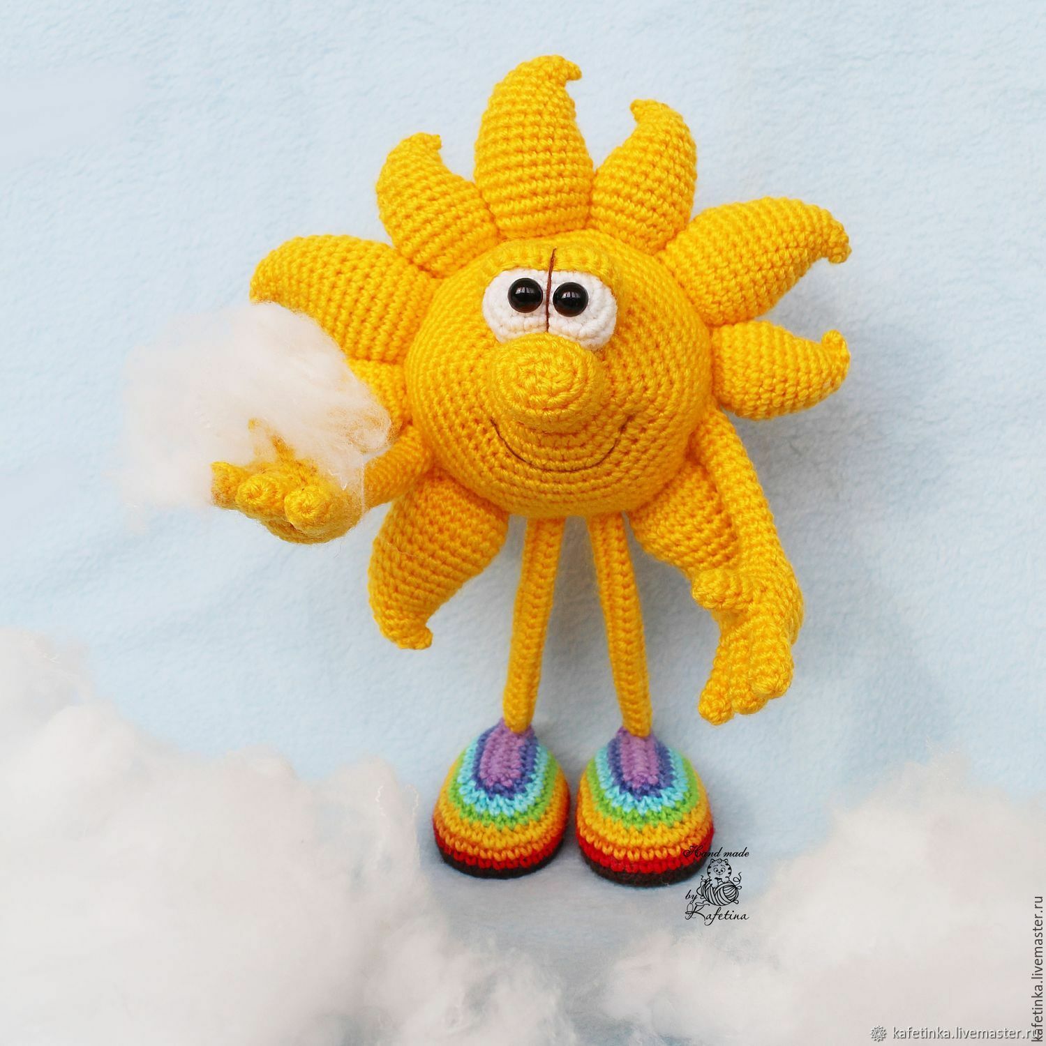 Амигуруми солнышко крючком схема The sun - купить на Ярмарке Мастеров - CIYBHCOM Stuffed Toys, Pechora