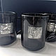 Set of black mugs 'Big hunt' (3 black circles). Gift Boxes. Souvenirs for hunters and fishermen. My Livemaster. Фото №6