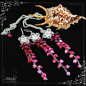 Украшения handmade. Livemaster - original item Set of earrings and pendant from agate 