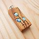 Wooden pendant with turquoise. Pendant. Woollywood_woodcarving. My Livemaster. Фото №5