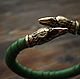 The ravens of Odin emerald leather bracelet. Bead bracelet. MintTiger. Online shopping on My Livemaster.  Фото №2