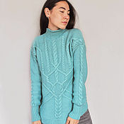 Одежда handmade. Livemaster - original item Author`s elongated knitted sweater, women`s woolen Jumper. Handmade.