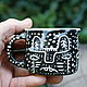 A Mug with a Suspicious Rabbit. Mugs and cups. bez-borodov. My Livemaster. Фото №6