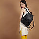 Order  Women's leather backpack black Valencia Mod P50-111. Natalia Kalinovskaya. Livemaster. . Backpacks Фото №3