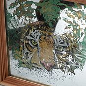 Картины и панно handmade. Livemaster - original item Tiger Mirror Poster. Handmade.