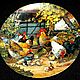Collectible plates 'In the poultry yard' by Ursula Band, Herman, Vintage interior, Moscow,  Фото №1