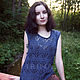 Топ из хлопка Dark blue. Топы. IRINA GRUDKINA Handmade Knitwear. Ярмарка Мастеров.  Фото №4