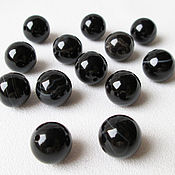 Материалы для творчества handmade. Livemaster - original item Agate black 8 mm, beads ball smooth, natural stone. Handmade.