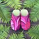 Felted women's slippers 'Flamingo' 40p. in stock, Slippers, Moscow,  Фото №1