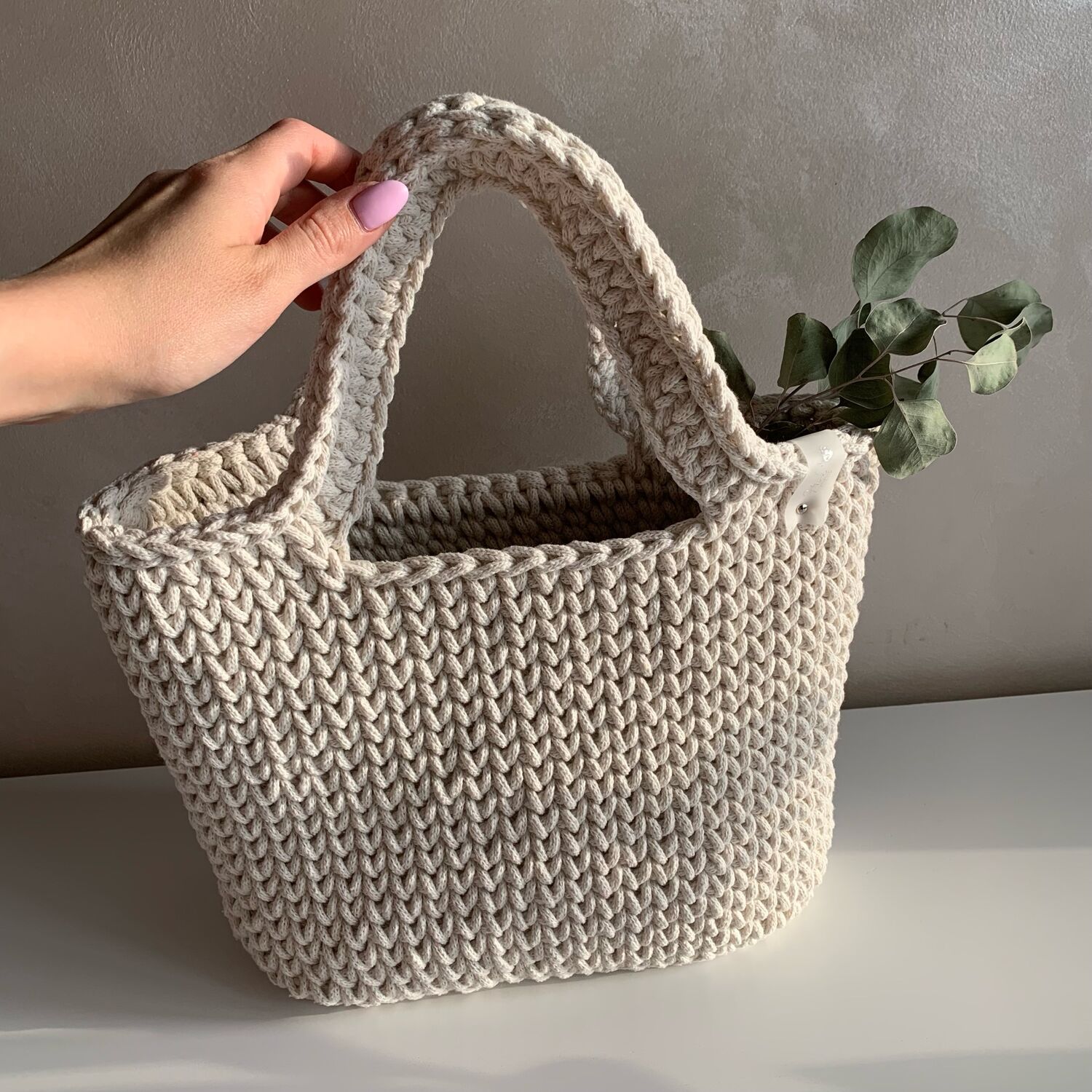 Сумка тоут из хлопкового шнура купить в интернет-магазине Ярмарка ...