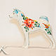 Japanese Akita ' Spring painting'. Figurines. Moscow Kerry (porcelaindogs). My Livemaster. Фото №4
