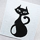 Шаблон на фетре для броши Кошка черная, Наборы для вышивания, Соликамск,  Фото №1