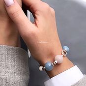 Украшения handmade. Livemaster - original item Blue tenderness bracelet stylish beautiful casual. Handmade.