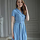 Summer dress PETRA no Polyester! in a heavenly color, Dresses, Moscow,  Фото №1