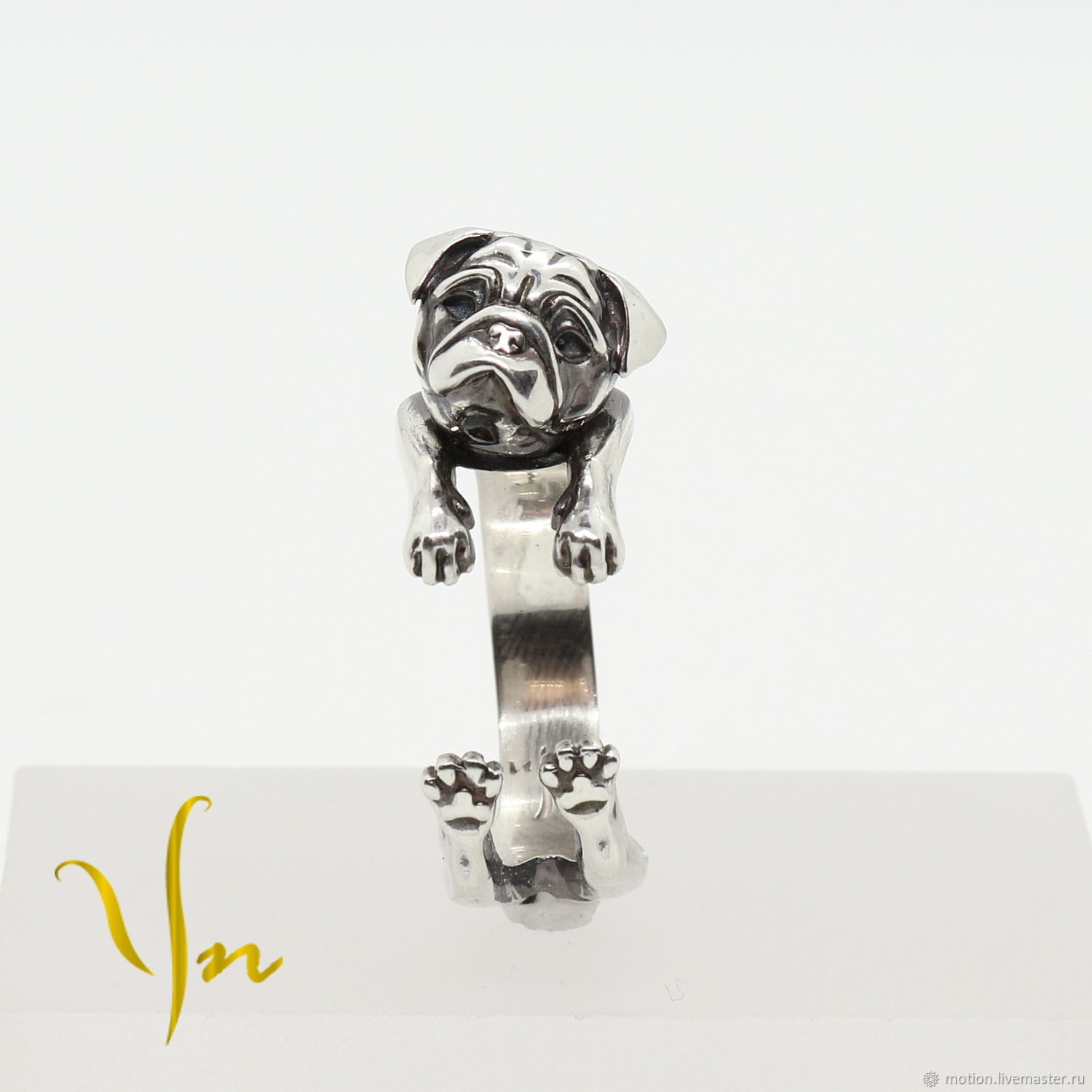 silver dog ring
