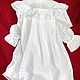 Baptismal shirt for a girl with a yoke 667. Baptismal shirts. flax&lace. Online shopping on My Livemaster.  Фото №2