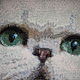 Картина "Кошка", вышитая крестиком. Картины. Елена (cat-fold). Ярмарка Мастеров.  Фото №4