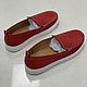 Order Slip-ons made of genuine ostrich leather, in red, to order!. SHOES&BAGS. Livemaster. . Slip-ons Фото №3