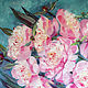 Oil painting pink peonies on the wall. Pictures. positive picture Helena Gold. My Livemaster. Фото №4
