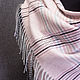 Платок в клетку  розовый  из итальянской ткани, Платки, Москва,  Фото №1