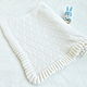 Order White knitted children's plaid. 100% merino. Olgamusinaekb. Livemaster. . Baby blankets Фото №3
