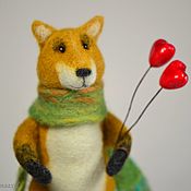 Куклы и игрушки handmade. Livemaster - original item Felt Fox toy with scarf. Handmade.