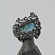 Order An unusual silver ring with an opal 'Eye of the Dragon'. Unusual Gemstone Jewelry. Livemaster. . Ring Фото №3