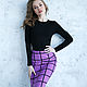 Pencil skirt made of eco-suede Cage, figure-hugging lilac skirt. Skirts. mozaika-rus. Интернет-магазин Ярмарка Мастеров.  Фото №2