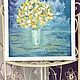 Oil painting snowdrops in a vase in a frame 'Spring' 30h30 cm. Pictures. chuvstvo-pozitiva (chuvstvo-pozitiva). My Livemaster. Фото №4